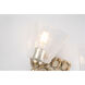 Star 2 Light 16 inch Silver leaf Bath Light Wall Light in Silver Leaf with Antique